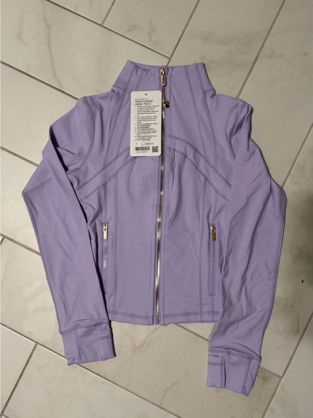 Lululemon Lavender/Blush Quartz Define Jacket cropped bundle